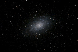 A large spiral galaxy with reasonably well-defined arms, predominantly blue in color