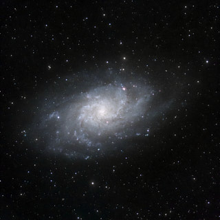 A large spiral galaxy with reasonably well-defined arms, predominantly blue in color.