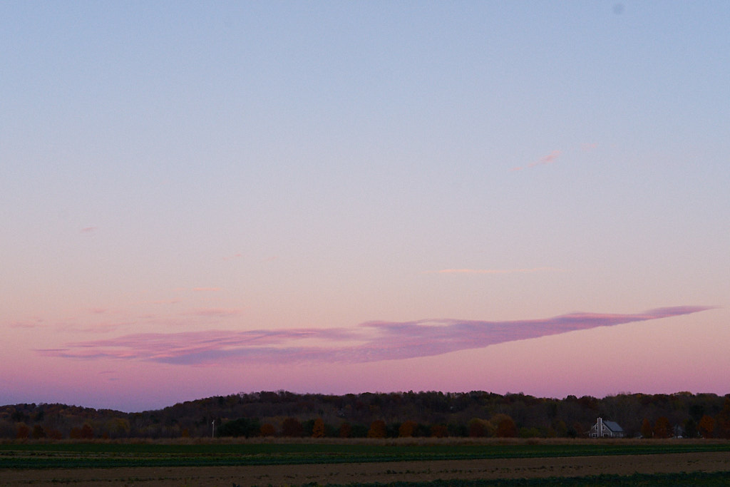 A field after sunset