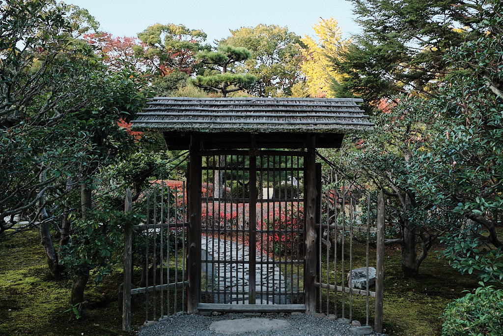 A closed garden in Kyoto